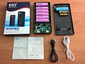 Power Bank 5V, 5.5V, 6V, 9V,12V. 6 x 18650 Dual USB (3 foto / 3)