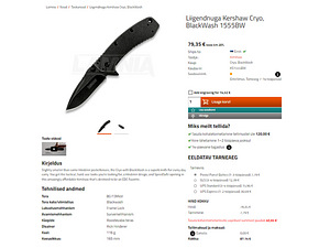 Kershaw Cryo 8Cr13MoV Blackwas KS1555BW (5 foto / 6)