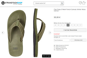 O'Neill Flip Flops Men Punch Canvas Winter Moss 43EU 10US (4 foto / 7)