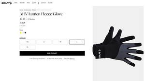 Craft ADV Lumen Fleece Glove L ( 10 ) (6 foto / 7)