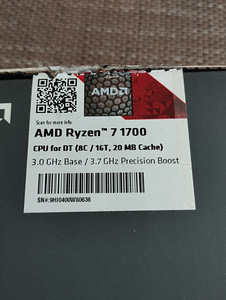 Ryzen 7 1700 (8C/16T) BOX AM4 (5 foto / 5)