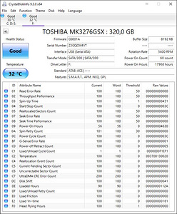 Kõvaketas SATA HDD 2.5 Toshiba MK3276GSX 320GB (1 foto / 3)