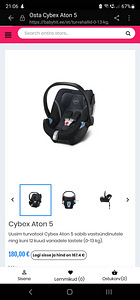 Cybex Aton 5 adapteriga (3 foto / 5)