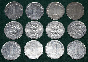 Эстония 1 кроновые монеты 1995.г (2 фото из 3)