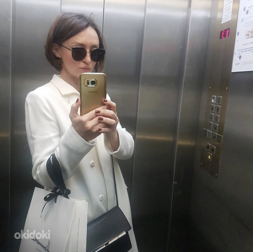 Белое пальто Natali Lauder