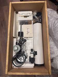 TAL-120 teleskoop + originaaltarvikud + statiiv + kast (4 foto / 8)