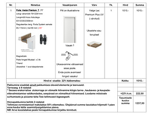 Porta Door Porta Vector Premium T „70” Kõrgus 220 3tk (9 foto / 10)
