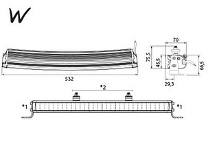 LED kaugtuli W-Light Wave 500 105W, ref.45 (3 foto / 3)