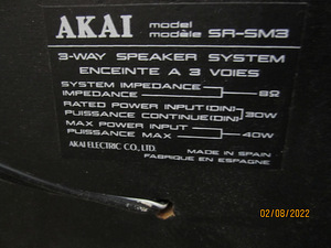 Kõlarid AKAI SR-SM3. Üks katki. (3 foto / 6)