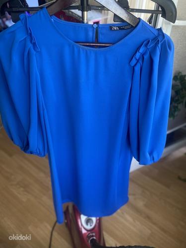 Синее платье ZARA XS размер (фото #3)