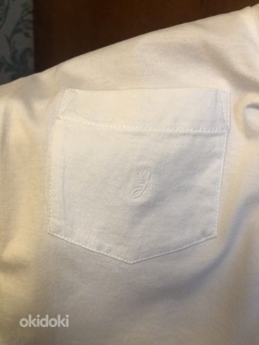 Белая трикотажная рубашка jacadi, 140 (фото #2)