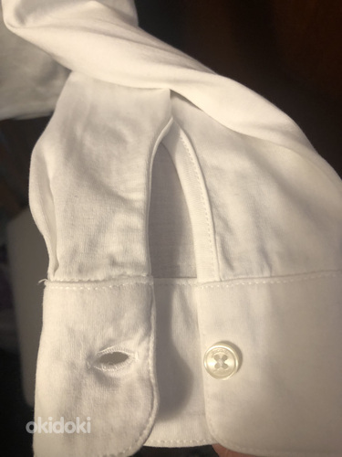 Белая трикотажная рубашка jacadi, 140 (фото #3)