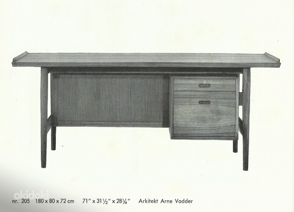 Vintage Danish Executive Rosewood Desk by Arne Vodder