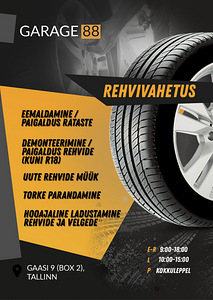 Rehvivahetus ja hooajaline ladustamine (1 foto / 2)