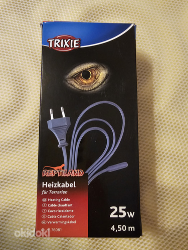 Обогреватель для террариума - нагревательный кабель Trixie 25w 4,5м. (фото #1)