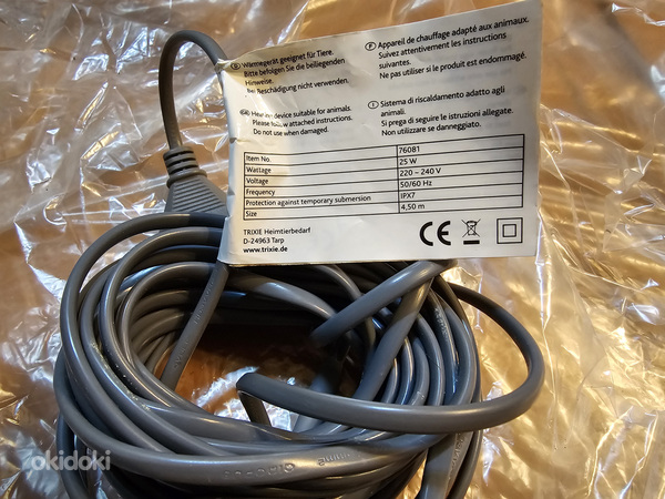 Обогреватель для террариума - нагревательный кабель Trixie 25w 4,5м. (фото #3)