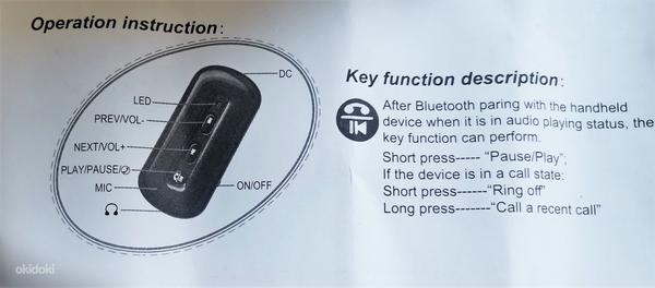 Bluetooth V3.0 Hands-free Stereo Adapter Music Receiver (foto #3)