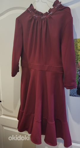 Торжественное платье бордового цвета s. М (фото #3)