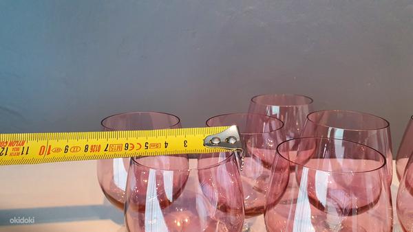 Красивые бокалы из розового стекла (фото #5)