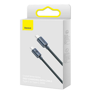 Baseus  FAST CHARGE Data cable Type-c to Type-c 100W,  1.2m black (1 foto / 1)
