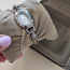 Новые серебряные часы с камнями султанит (фото #5)