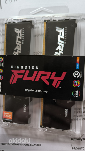 Kingston FURY Beast RGB DDR5 16GB 6000MHz CL36 + Гарантия (фото #1)