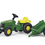 Pedaalidega John Deere traktor + käru (foto #1)