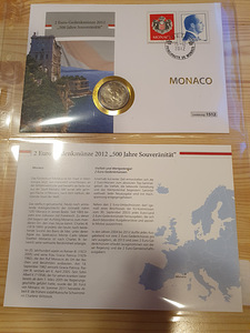 МОНАКО 2 ЕВРО 2012 Гримальди UNC (3 фото из 5)