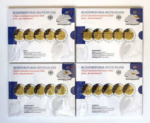 Германия 2 евро Proof ADFGJ 2006-2022 (2 фото из 4)