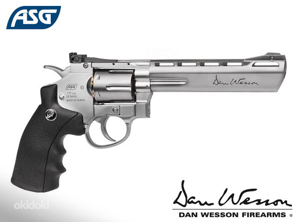 Dan Wesson 6" пневматический револьвер 4,5mm steel BB CO2 (фото #1)