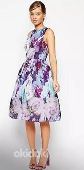 Фиолетовое платье Asos с цветочным принтом 38 (фото #1)