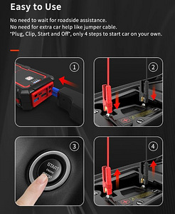 Võimas käivitusabi, akupank 2000 A, 22000 mAh, jump starter (4 foto / 7)