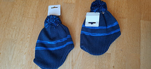 Новые зимние шапки детские, размер 50, 2 шт.