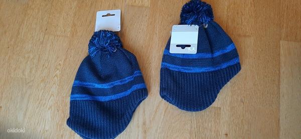 Новые зимние шапки детские, размер 50, 2 шт. (фото #1)