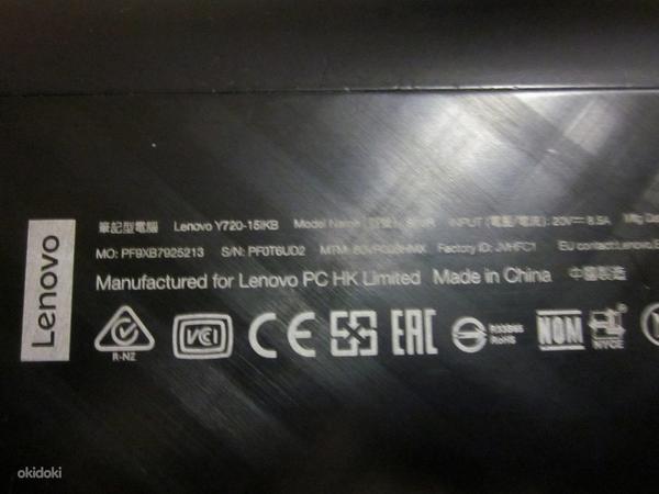 Lenovo Y720-15ikB varuosadeks (foto #4)