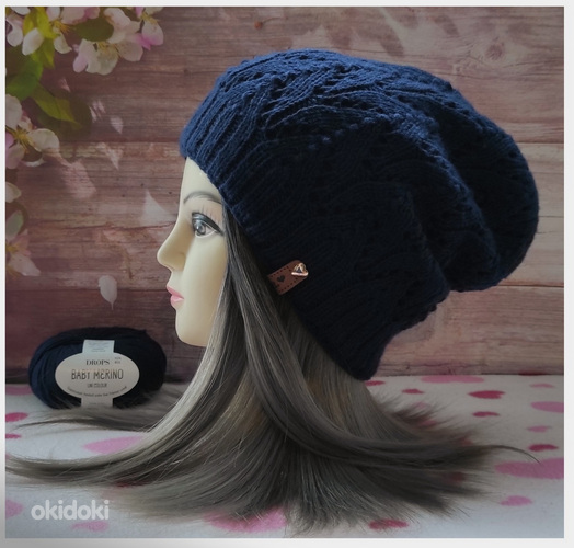 Uus talve müts naistele 100% meriino 55/58 cm (foto #1)