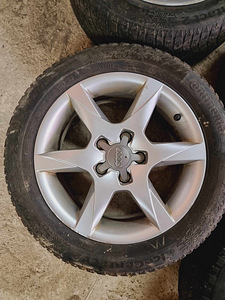 Audi литые диски 5x112 с шинами (4 фото из 10)