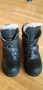 Зимние кожаные ботинки для мальчиков, размер 35