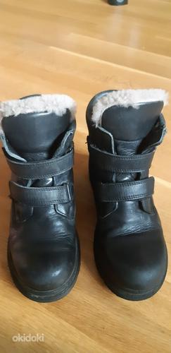 Зимние кожаные ботинки для мальчиков, размер 35 (фото #1)