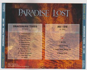 CD Paradise lost-Draconian times,1994 + ep As I die,1992 (2 foto / 3)