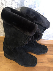 Müüa uued soojad seemisnahast talvesaapad stp 24 cm (1 foto / 3)