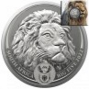 2022 1 oz 5 Rand South African Big Five II Silver Lion Coin (1 foto / 3)