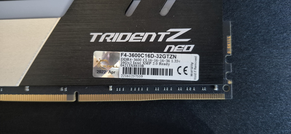 G.Skill Trident Z Neo DDR4 3600 CL16 B-die