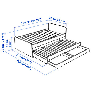 Ikea lisavoodikoha hoiukastiga voodi 90*200 (4 foto / 4)