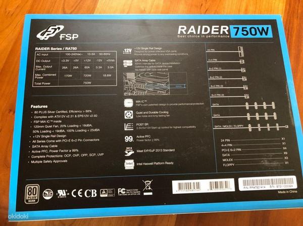 FSP 750W Raider - 80 Silver Plus (foto #3)