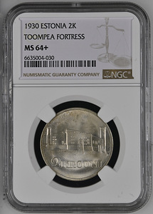 1930 ESTONIA 2K TOOMPEA FORTRESS NGC MS64+