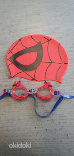 Ämblikmehe ujumismüts ja ujumisprillid, uued. (foto #1)