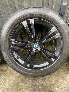 Оригинальные диски BMW 5x112 + шины 225/55/17 + датчики (4 фото из 9)