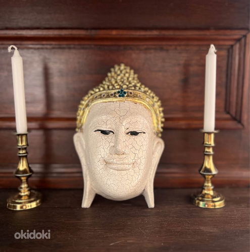 Buddha näo puidust kuju, riputatav