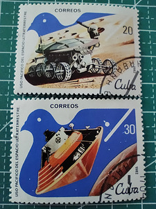 Cuba 1982 Space Satellite stamps